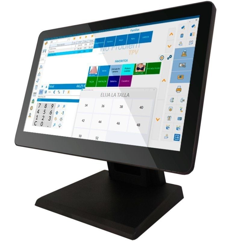 TPV 10POS 10T-16J648128/ Intel J6412/ 8GB/ 128GB SSD/ 15.6"/ Tátil/ WiFi/ Win11 IoT Inclui Software Verifactu + 2h de Formação