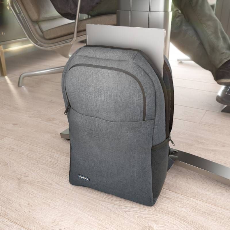 Mochila Aisens Premium ASBG-BP083-GR para Portáteis até 15.6"/ Cinzento