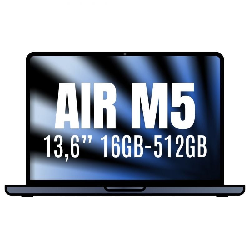 Apple Macbook Air 13,6"/ CPU M5 10-Core/ 16GB/ 512GB SSD/ GPU 8-Core/ Meia-noite