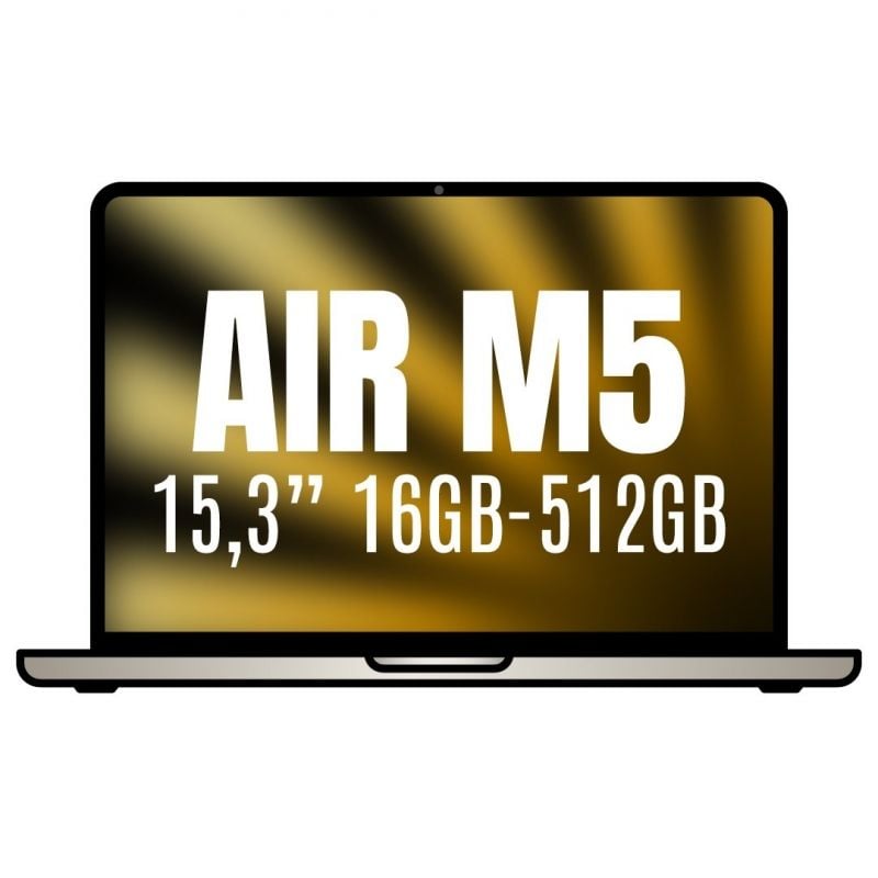 Apple Macbook Air 15,3"/ M5 10-Core CPU/ 16GB/ 512GB SSD/ 10-Core GPU/ Branco Estrela