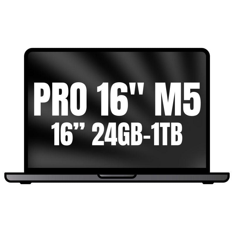 Apple Macbook Pro 16"/ M5 Pro 18-Core CPU/ 24GB/ 1TB SSD/ 20-Core GPU/ Negro Espacial