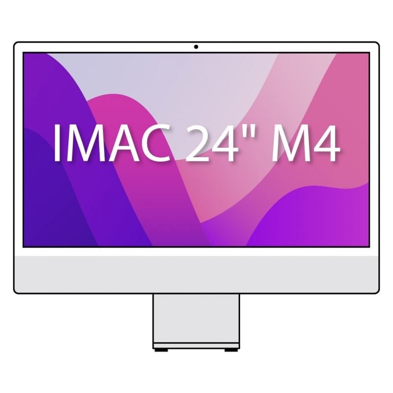 Apple iMac 24" Retina 4,5K / M4 10-Core CPU/ 24Gb/ 512Gb SSD/ 10-Core GPU/ Prateado