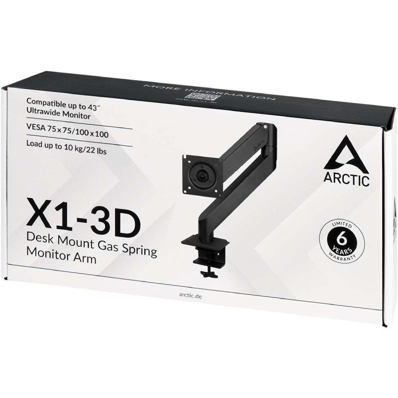 Suporte de Mesa para Monitor Arctic X1-3D/ Rotativo/ Inclinável/ até 15kg