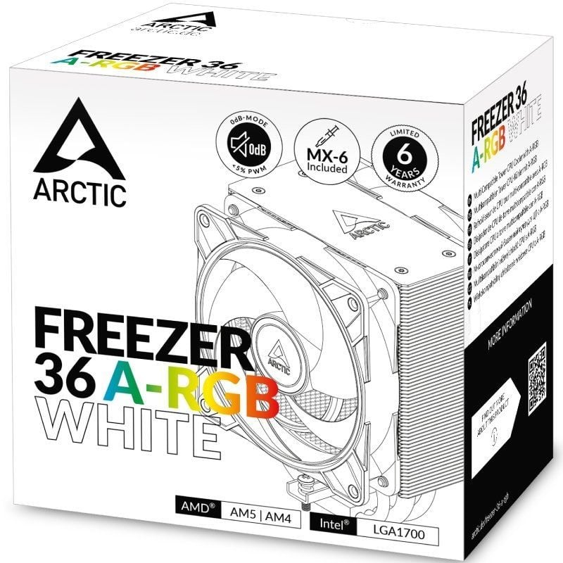 Ventoinha com Dissipador Arctic Freezer 36 A-RGB/ 12cm