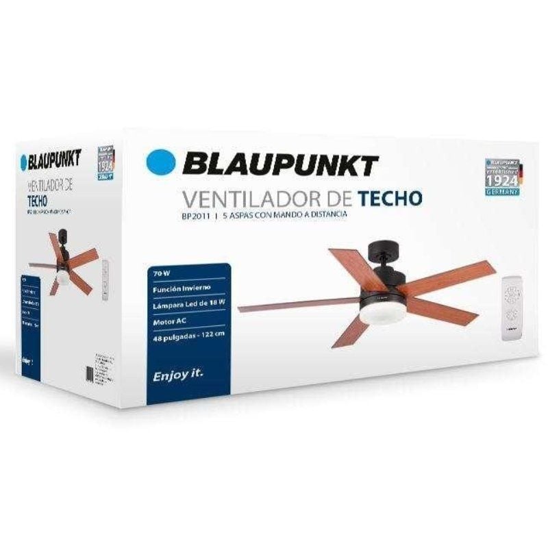 Ventoinha de Teto Blaupunkt BP2011/ 70W/ 5 Pás 122cm
