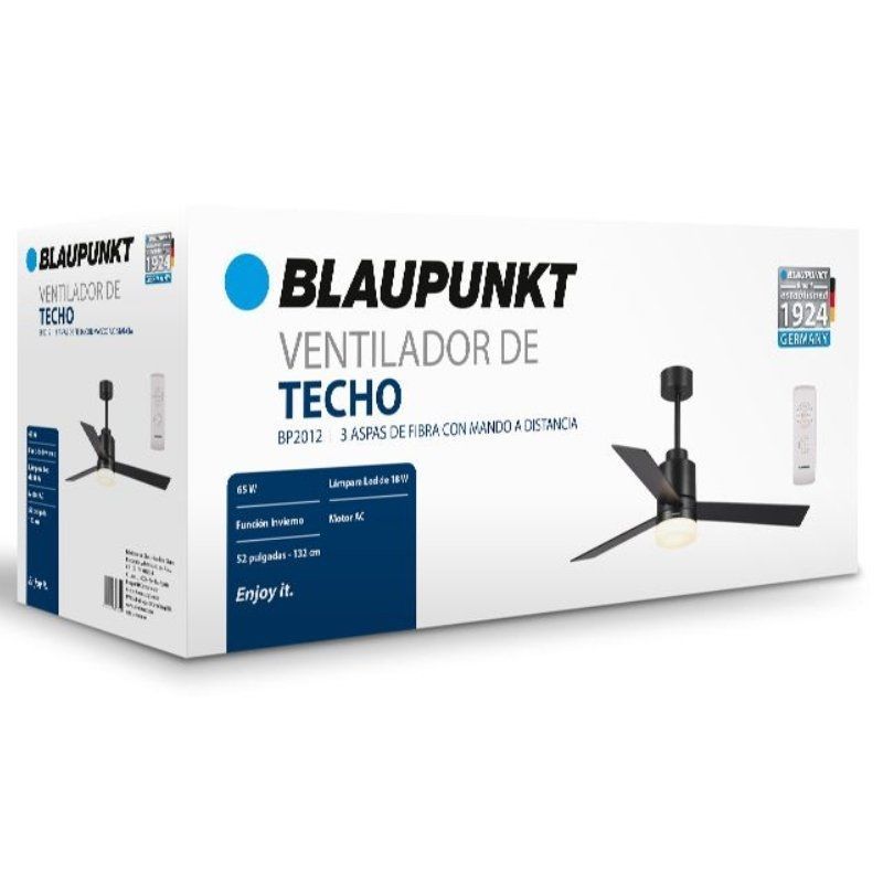 Ventoinha de Teto Blaupunkt BP2012/ 65W/ 3 Pás 132cm