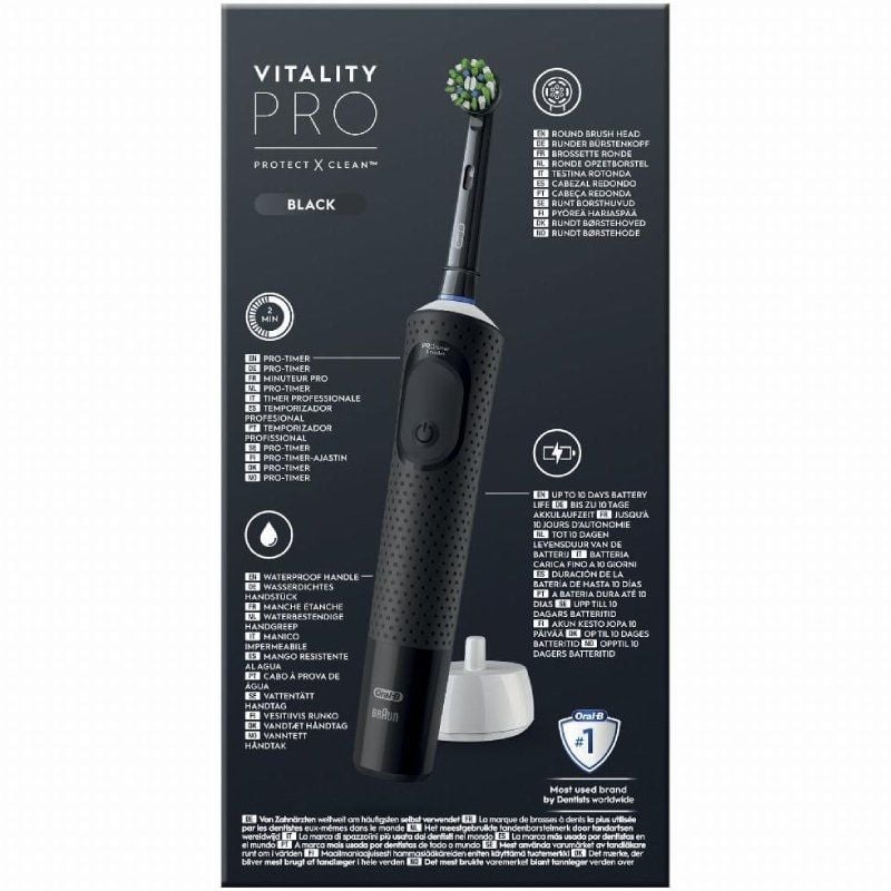 Escova de Dentes Elétrica Oral-B Vitality Pro/ Preta