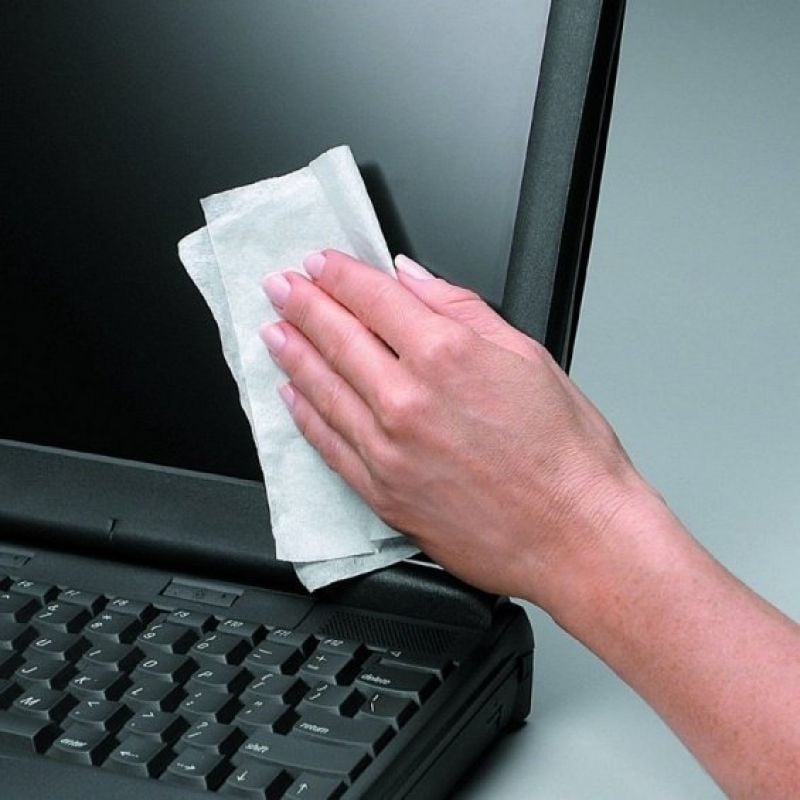 Dispensador de 100 Toalhetes Fellowes 9183101 para Limpeza de Ecrãs / Pack de 6 Unidades