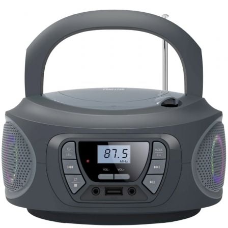 Radio CD Fonestar BOOM-ONE-G/ 13W/ con Cable/ a Pilas/ Gris