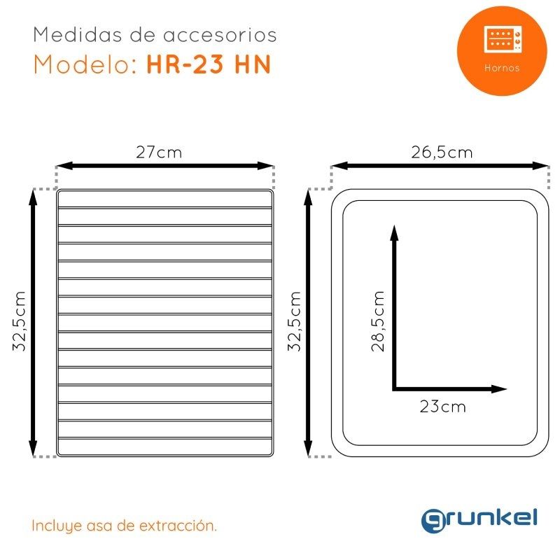 Forno de Bancada Grunkel HR-23SILVER/ 1600W/ Capacidade 23L/ Prateado