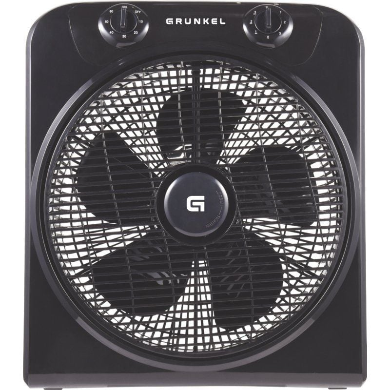 Ventilador de Chão Grunkel Box Fan NG/ 45W/ 5 Pás 30cm/ 3 Velocidades