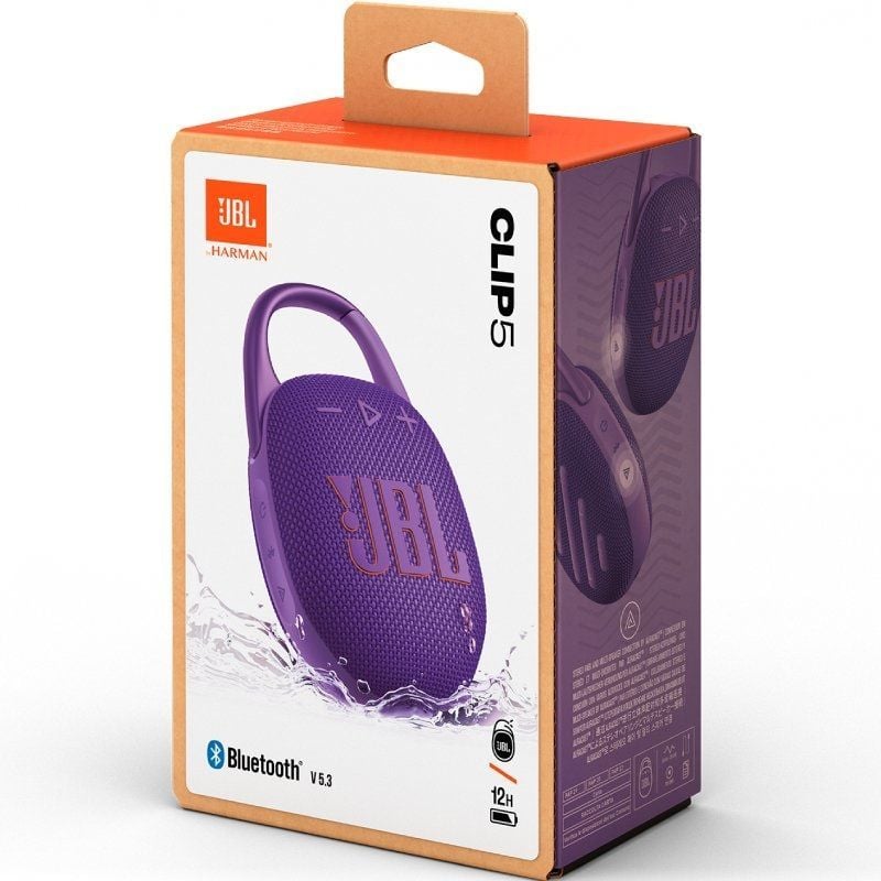 Coluna Bluetooth JBL Clip 5/ 7W/ 1.0/ Roxo