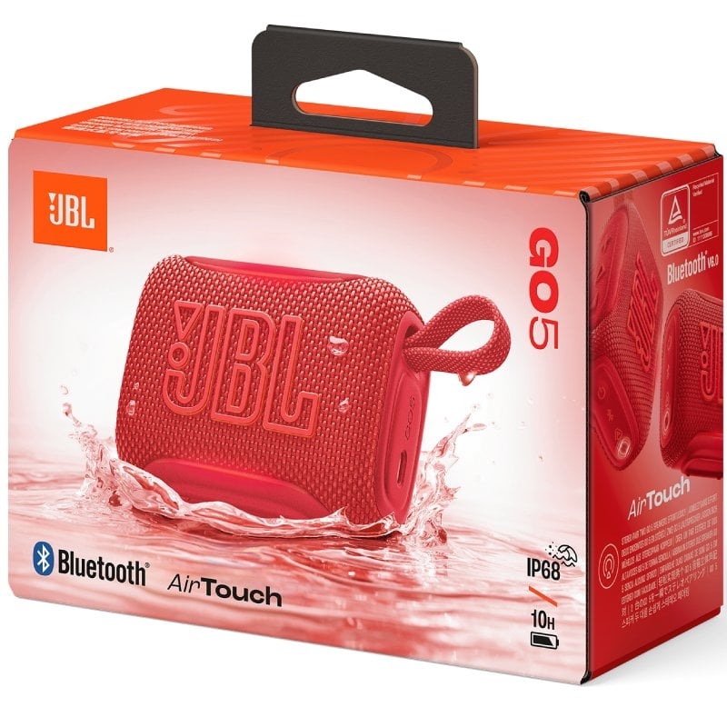 Coluna Bluetooth JBL GO 5/ 4.8W/ 1.0/ Vermelho