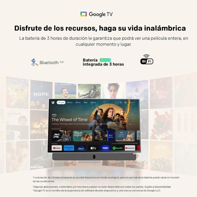 Televisor Portátil Metz 24MPE7000Z 24"/ Full HD/ Smart TV/ WiFi