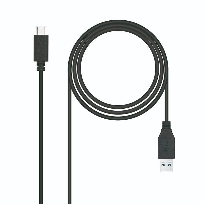 Cabo USB 3.1 Tipo-C Nanocable 10.01.4001-L150/ USB Tipo-C Macho - USB Macho/ 10Gbps/ 1.5m/ Preto