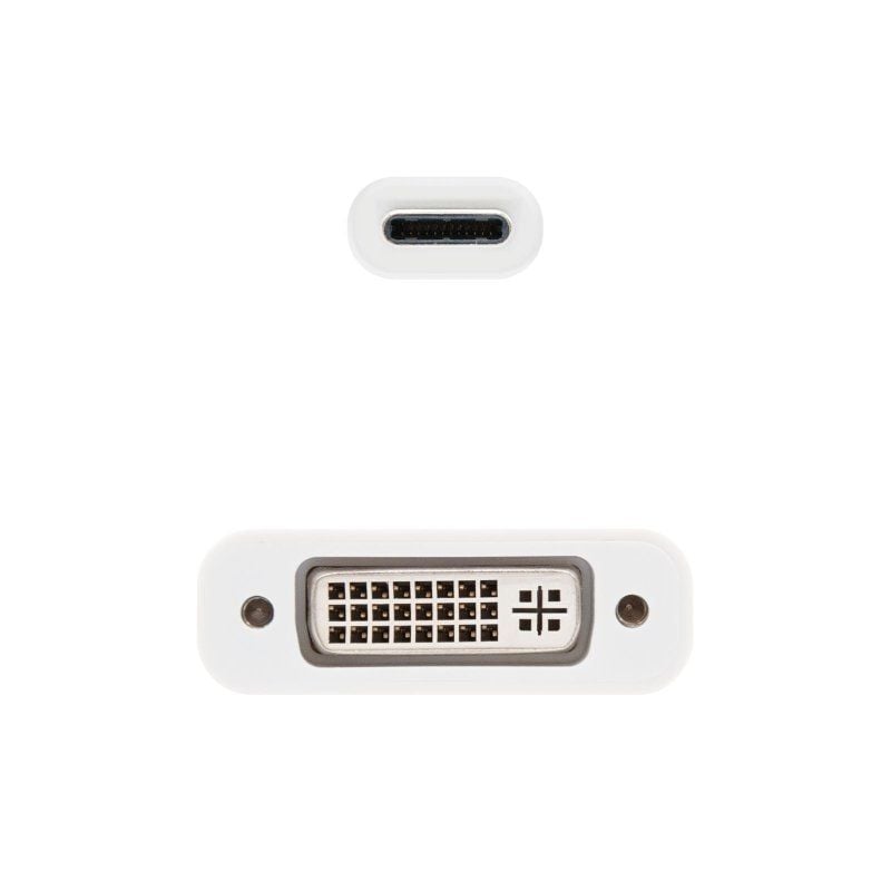Conversor Nanocable 10.16.4103/ USB Tipo-C Macho - DVI-D (24+1) Fêmea/ 15cm/ Branco