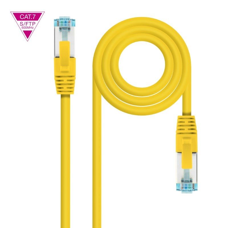 Cabo de Rede RJ45 SFTP Nanocable 10.20.1700-L25-Y Cat.7/ LSZH/ 25cm/ Amarelo