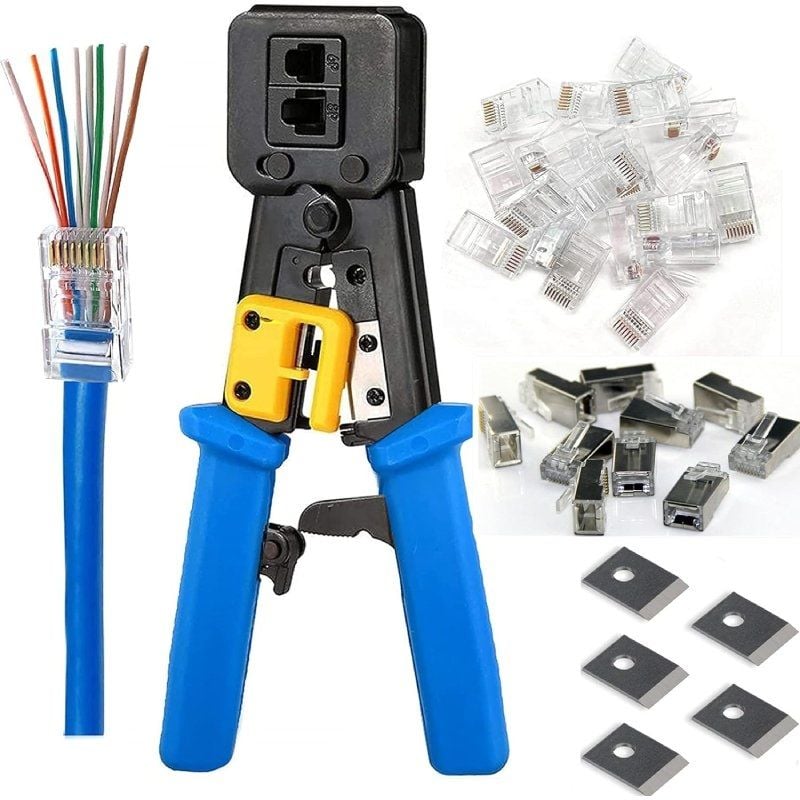 Alicate de cravar Phasak TD 016 FastCrimp para RJ11/ RJ12/ RJ45