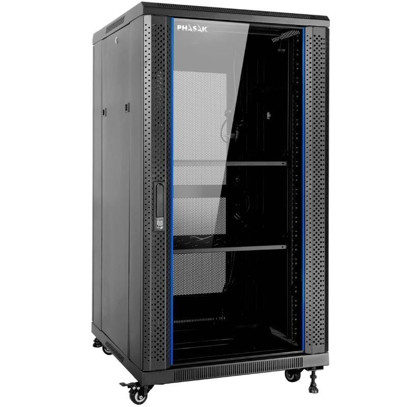 Armario Rack Mural Desmontado Phasak PHO 6822/ 19"/ Altura 22U