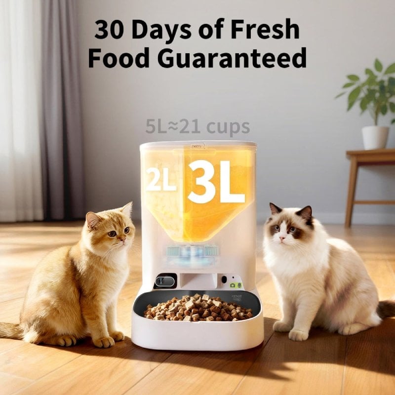 Comedero de mascotas Inteligente PetKit YumShare Dual-Hopper 2/ Cámara HD/ con Micrófono