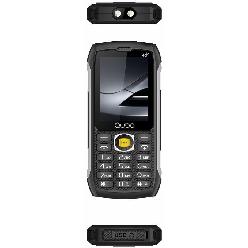 Telemóvel Robusto Qubo ST-002 para Idosos/ Preto