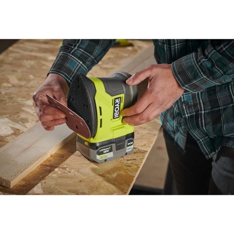 Lixadeira Triangular Ryobi ONE+ 18V RPS18-0/ Inclui 6 Lixas/ Sem Bateria nem Carregador