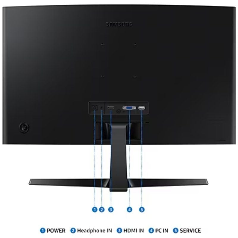 Monitor Curvo Samsung Essential S3 S24D366GAU/ 24"/ Full HD/ Preto