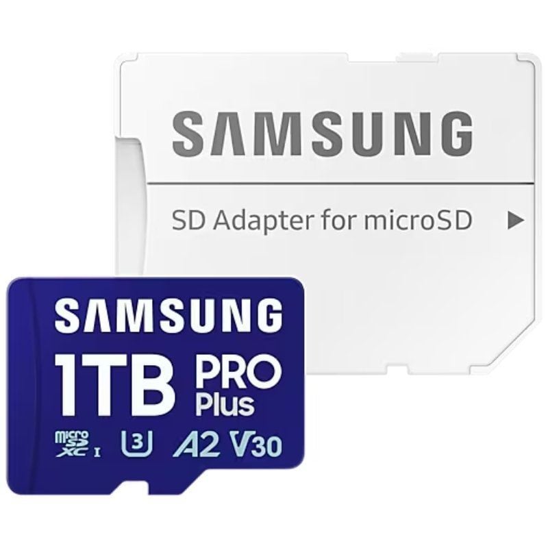 Tarjeta de Memoria Samsung PRO Plus 2024 1TB microSD XC/ Clase 10/ 180MBs