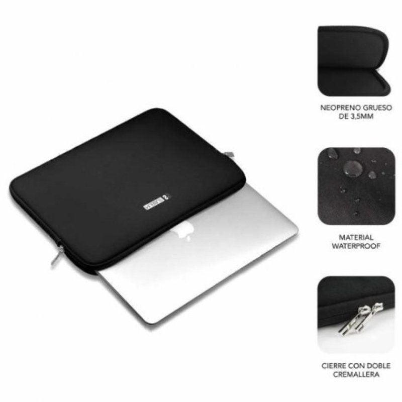 Capa Subblim Business Laptop Sleeve Neoprene V2 para Portáteis até 12.5"/ Preto