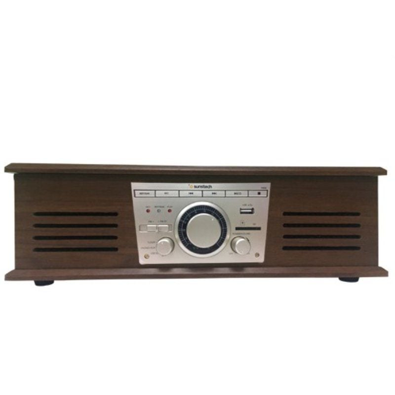 Gira-discos Sunstech PXR32/ Bluetooth/ Rádio FM/ Conversor para MP3