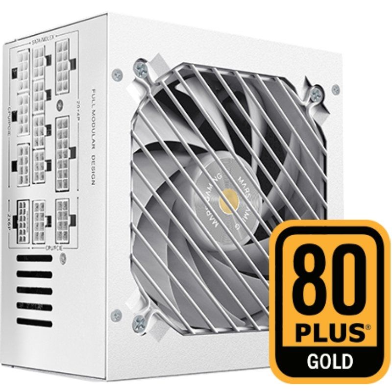 Fonte de Alimentação Mars Gaming MPB850PSI/ 850W/ Ventoinha 14cm/ ATX 3.1/ PCIe 5.1/ 80 Plus Gold