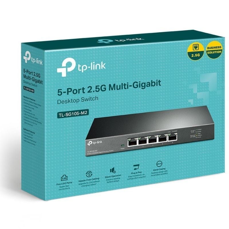 Switch TP-Link TL-SG105-M2 5 Portas/ RJ-45 1/ 2.5Gbps