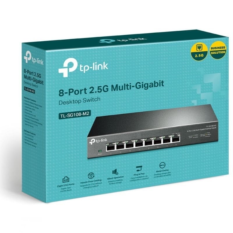 Switch TP-Link TL-SG108-M2 8 Portas/ RJ-45/ 2.5Gbps
