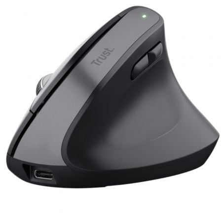 Ratón Vertical Inalámbrico por Bluetooth Trust Bayo+/ Batería Recargable/ Hasta 2400 DPI