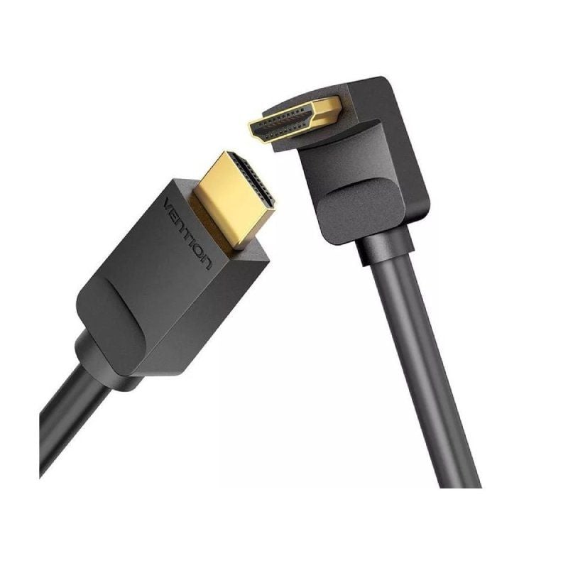Cabo HDMI 2.0 4K Angulado 90º Vention AARBG/ HDMI Macho - HDMI Macho/ 1.5m/ Preto