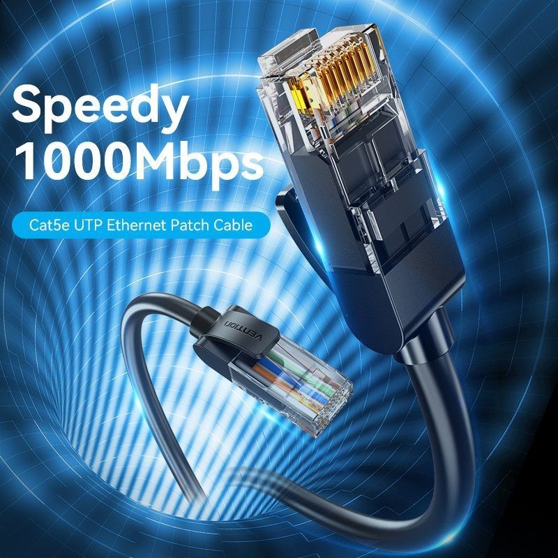 Cabo de Rede RJ45 UTP Vention IABBG Cat.5e/ 1.5m/ Preto