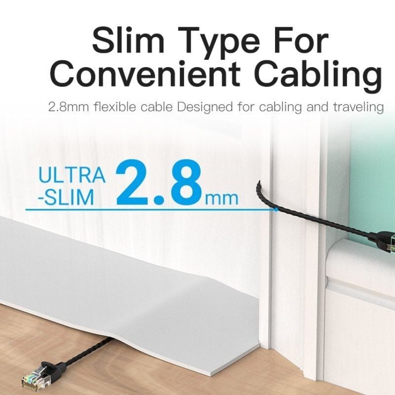 Cable de Red RJ45 UTP Vention IBIBH Cat.6A/ 2m/ Negro