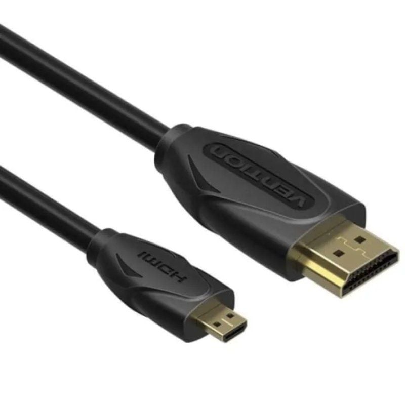 Cabo HDMI Vention VAA-D03-B100/ HDMI Macho - Micro HDMI Macho/ 1m/ Preto