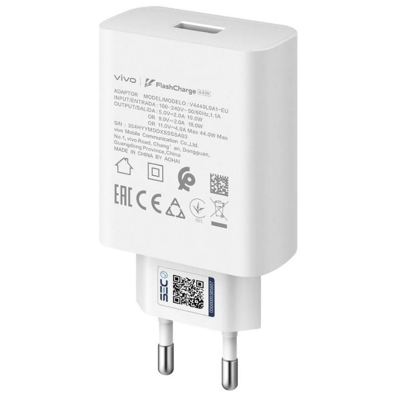 Carregador de Parede Vivo FlashCharger 44W/ 1xUSB/ 44W