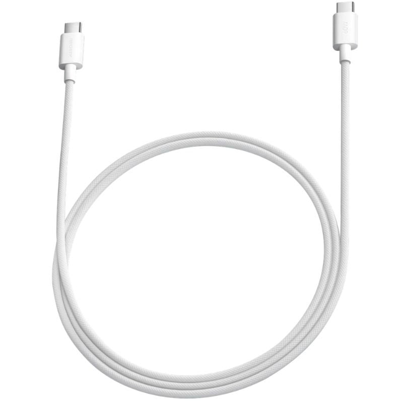 Cable USB 2.0 Tipo-C 3A Xiaomi Braided/ USB Tipo-C Macho - USB Tipo-C Macho/ Hasta 60W/ 480Mbps/ 1m/ Blanco