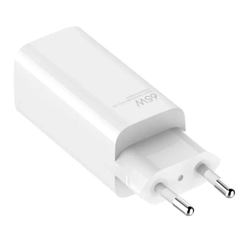 Cargador de Pared GaN Xiaomi Mi 65W Fast Charger 1xUSB Tipo-C/ 1xUSB A/ 65W