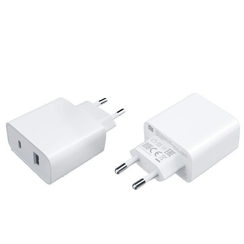 Carregador de Parede Xiaomi Mi 33W Wall Charger/ 1xUSB Tipo-C/ 1xUSB/ 33W