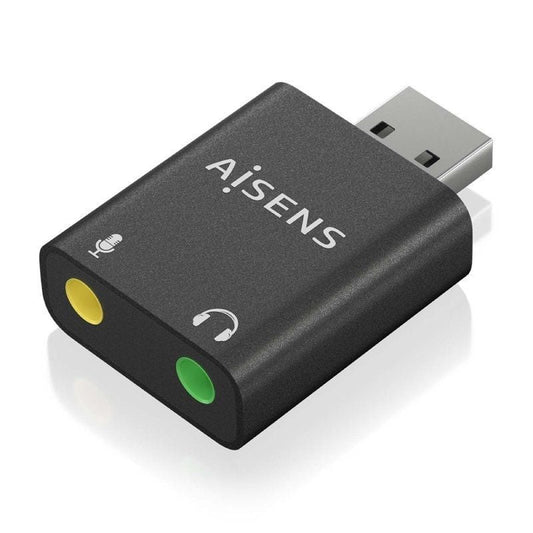 Placa de Som Aisens A106-0768/ USB Macho - 2x Jack 3.5 Fêmea