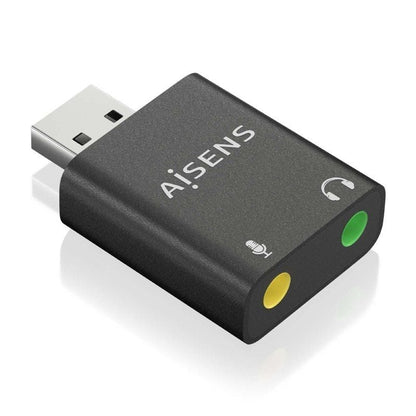 Placa de Som Aisens A106-0768/ USB Macho - 2x Jack 3.5 Fêmea