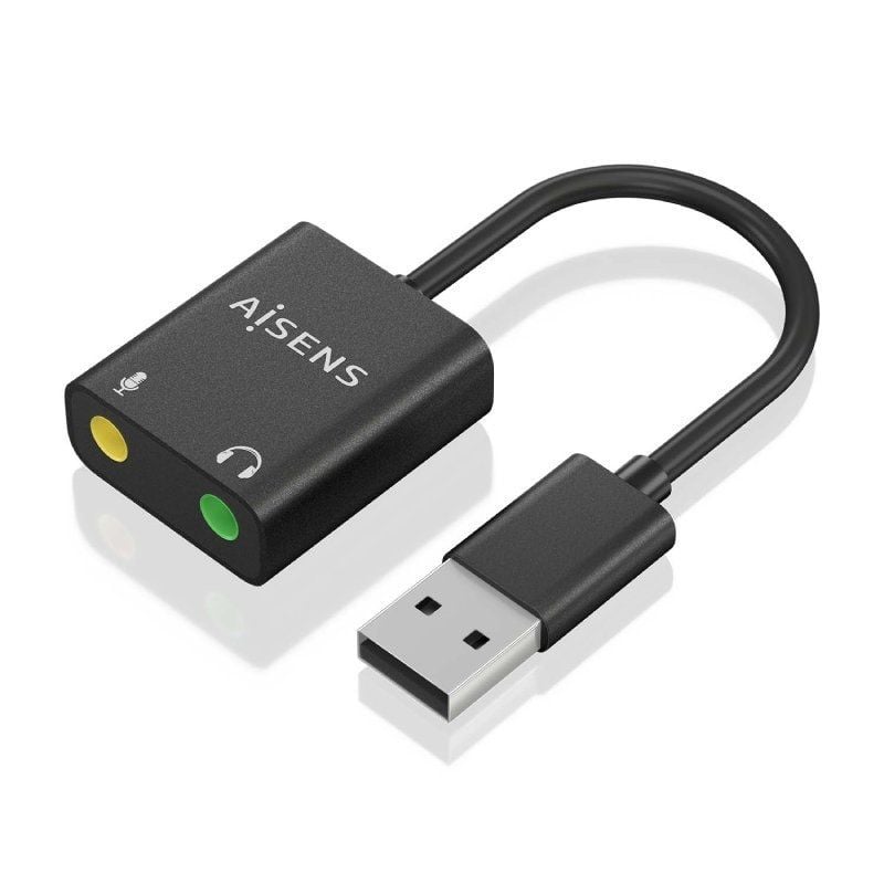 Placa de Som Aisens A106-0769/ USB Macho - 2xJack 3.5 Fêmea