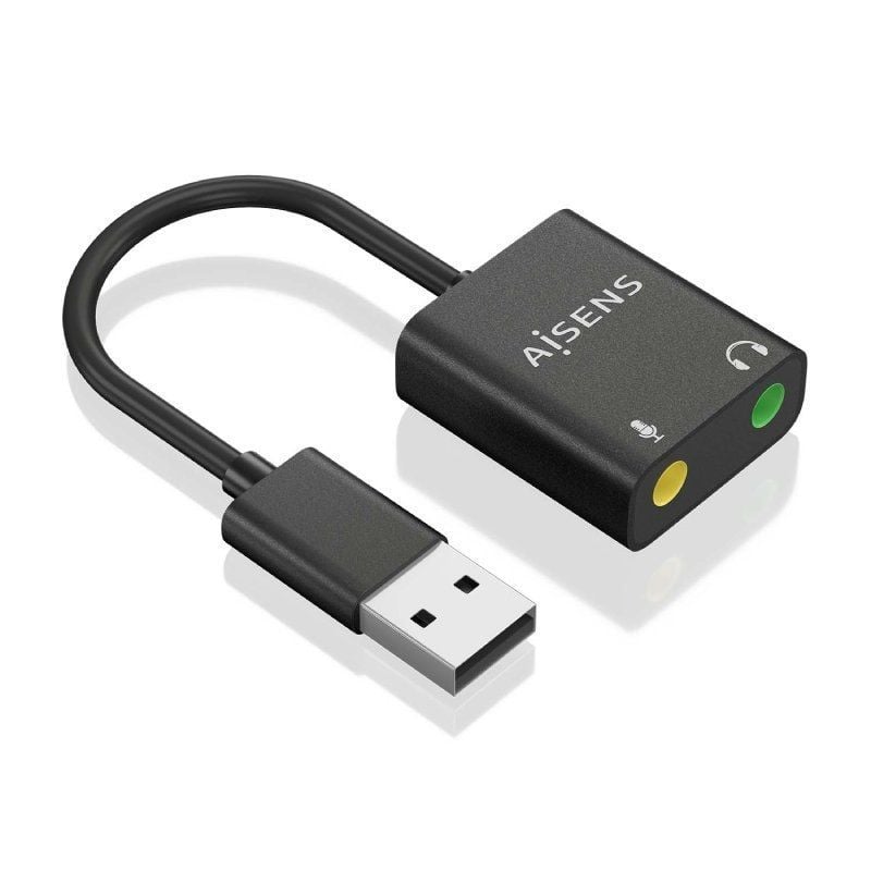 Placa de Som Aisens A106-0769/ USB Macho - 2xJack 3.5 Fêmea