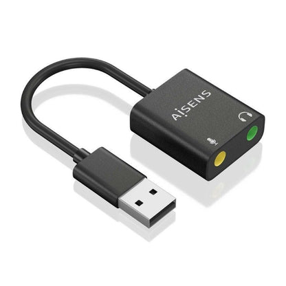 Placa de Som Aisens A106-0769/ USB Macho - 2xJack 3.5 Fêmea
