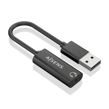 Placa de Som Aisens A106-0770/ USB Macho - Jack 3.5 Fêmea
