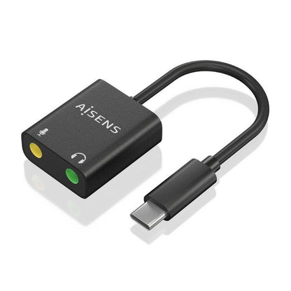 Placa de Som Aisens A109-0767/ USB-C Macho - 2xJack 3.5 Fêmea