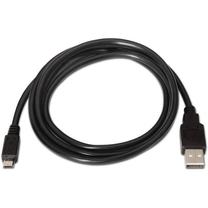 Cabo USB 2.0 Aisens A101-0028/ USB Macho - MicroUSB Macho/ Até 2.5W/ 60Mbps/ 1.8m/ Preto